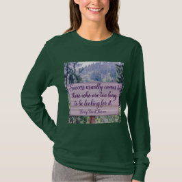 Vrouwen Succes Thoreau Quote T-shirt