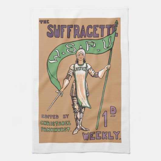 vrouwen Suffragette Kitchen Towel Theedoek (Verticaal)