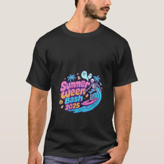 Vrouwen SummerWeen Bash 2025 Skeleton Beach Party  T-shirt