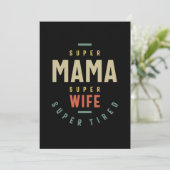 Vrouwen Super Mama Super Wife - Moeder Gift Bedankkaart (Staand voorkant)