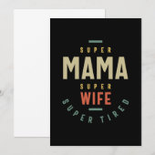 Vrouwen Super Mama Super Wife - Moeder Gift Bedankkaart (Voorkant / Achterkant)