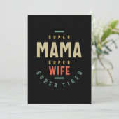 Vrouwen Super Mama Super Wife - Moeder Gift Kaart (Staand voorkant)