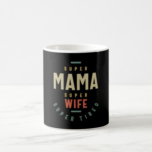 Vrouwen Super Mama Super Wife - Moeder Gift Koffiemok (Center)