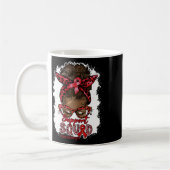 Vrouwen Support Squad Afro Messy Bun Leopard Sickl Koffiemok (Links)
