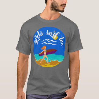 Vrouwen surf surfermeisje t-shirt