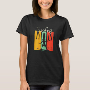 Vrouwen Surfen Zomer - Surfer Beach Mom Retro Vin T-shirt