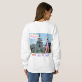 Vrouwen sweatshirt. Gelukkige 4e. rat/unclesam Trui (Achterkant volledig)
