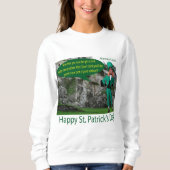 Vrouwen sweatshirt. Gelukkige St. Patrick's Day ir Trui (Voorkant)