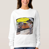 Vrouwen sweatshirt. Gelukkige Vaderdag. koe/condu Trui (Voorkant)