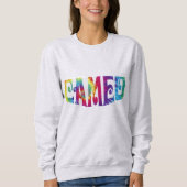 Vrouwen Sweatshirt met Stropdas-Dye Cameo Logo (Voorkant)