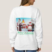 Vrouwen sweatshirt. Vrolijk kerstfeest. katten/men Trui (Achterkant)