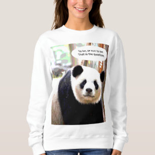 Vrouwen Sweatshirts Shakespeare Quote Panda Beer Trui