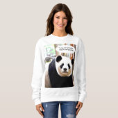 Vrouwen Sweatshirts Shakespeare Quote Panda Beer Trui (Voorkant volledig)