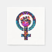 Vrouwen Symbool feministisch feminisme Girl Power  Servet (Voorkant)