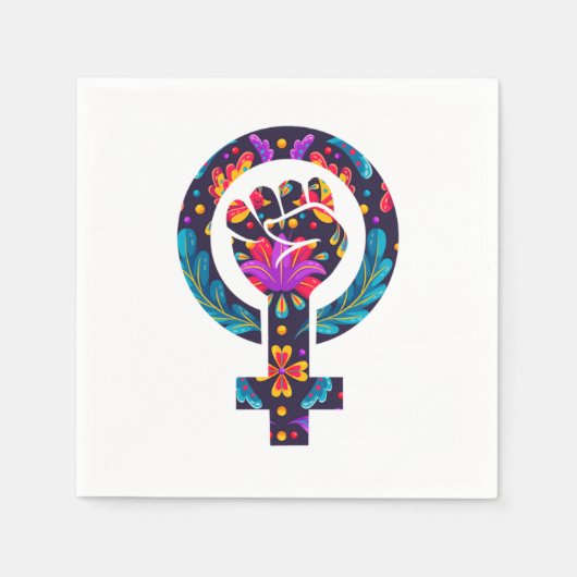 Vrouwen Symbool feministisch feminisme Girl Power  Servet (Voorkant)