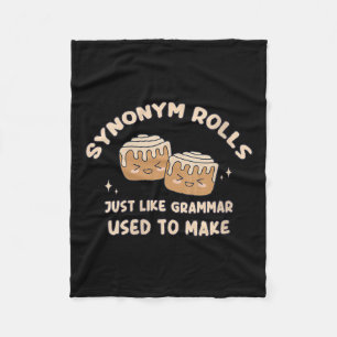 Vrouwen Synoniem Rolls Joke Cinnamon Rolls Grammat Fleece Deken