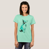 Vrouwen T-shirt Blue Chiwawa (Voorkant volledig)