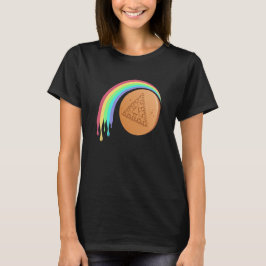 Vrouwen T-shirt Dalgona Driehoek Smelten Regenboog