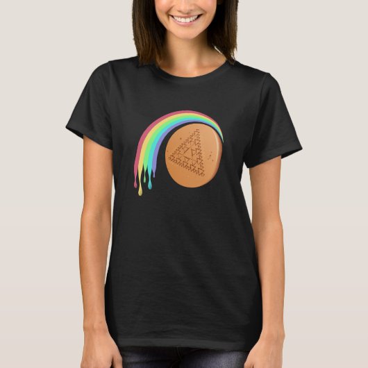Vrouwen T-shirt Dalgona Driehoek Smelten Regenboog (Voorkant)