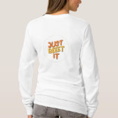 Vrouwen T Shirt "Just Beet It". (Achterkant)