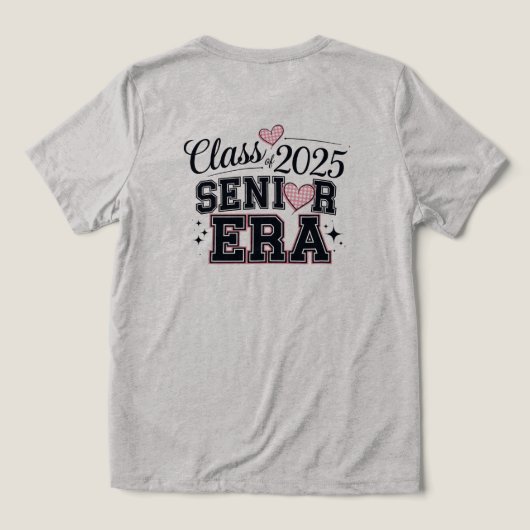 Vrouwen T-shirt Klasse van 25' Senior Era (Design achterkant)