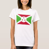 Vrouwen T-Shirt met Burundese vlag (Voorkant)