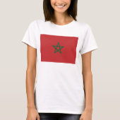 Vrouwen T-Shirt met de vlag van Marokko (Voorkant)