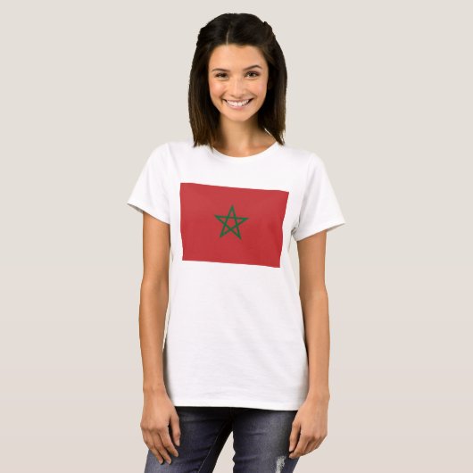 Vrouwen T-Shirt met de vlag van Marokko (Voorkant volledig)