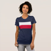 Vrouwen T Shirt met de vlag van Polen (Voorkant volledig)