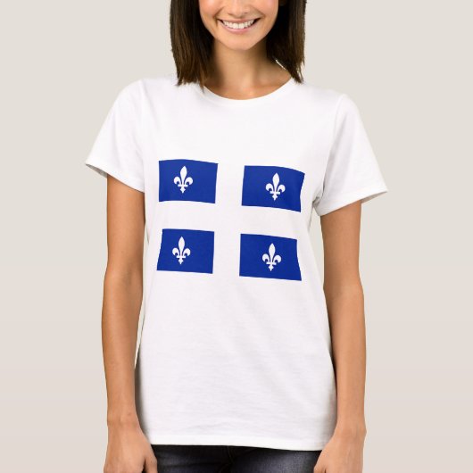 Vrouwen T-Shirt met de vlag van Quebec (Voorkant)