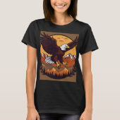 Vrouwen T-shirt met Eagle Design op de voorkant (Voorkant)