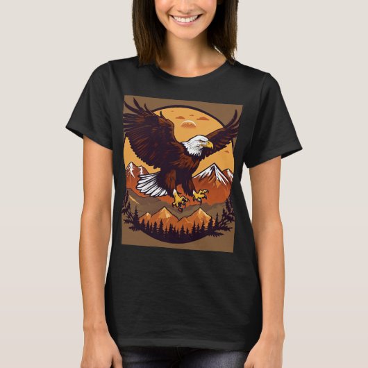 Vrouwen T-shirt met Eagle Design op de voorkant (Voorkant)