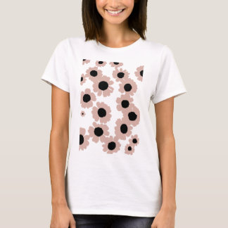 Vrouwen T-shirt met een beige bloemenprint