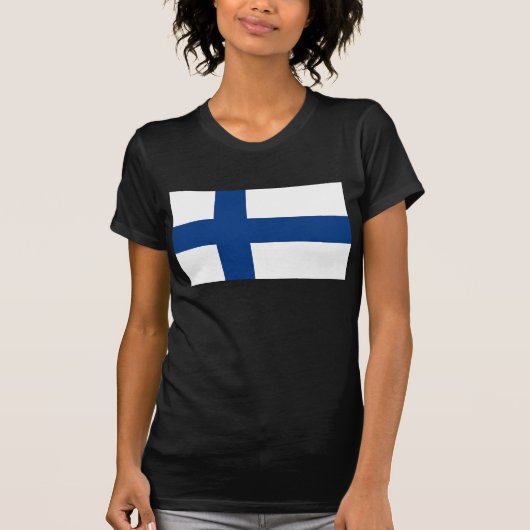 Vrouwen T-Shirt met Finse vlag (Voorkant)