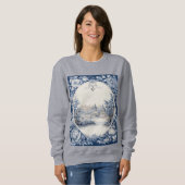 Vrouwen T-shirt met Frans bloemenpatroon (Voorkant volledig)