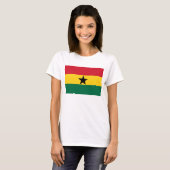 Vrouwen T-Shirt met Ghanese vlag (Voorkant volledig)