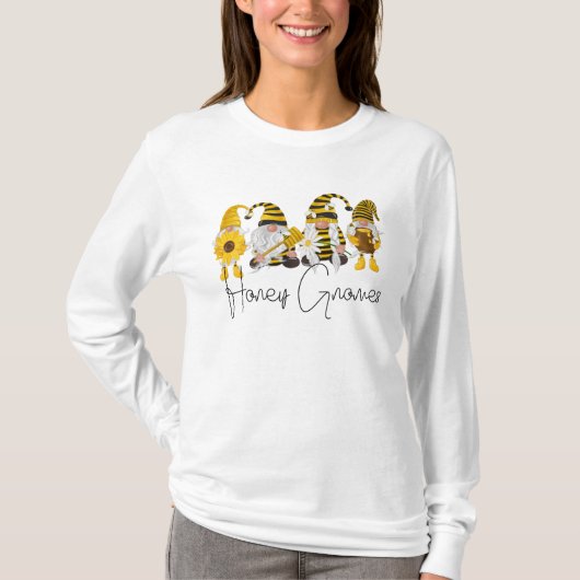 Vrouwen T-shirt met honingkabouters (Voorkant)