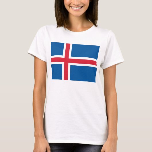 Vrouwen T-Shirt met IJslandse vlag (Voorkant)