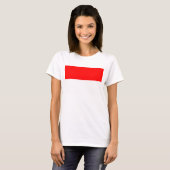 Vrouwen T-Shirt met Indonesische vlag (Voorkant volledig)