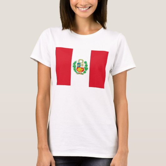 Vrouwen T-Shirt met Peruaanse vlag (Voorkant)