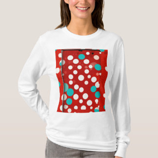 Vrouwen T-shirt met rood folka design