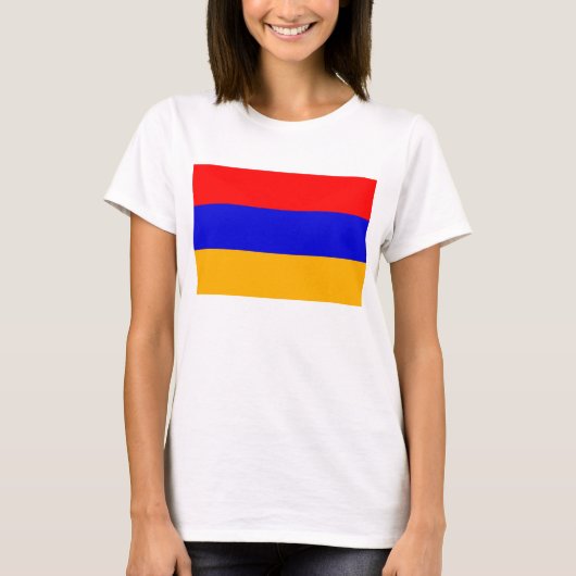 Vrouwen T Shirt met Vlag van Armenië (Voorkant)