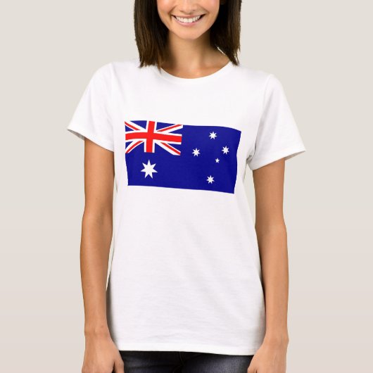 Vrouwen T Shirt met Vlag van Australië (Voorkant)