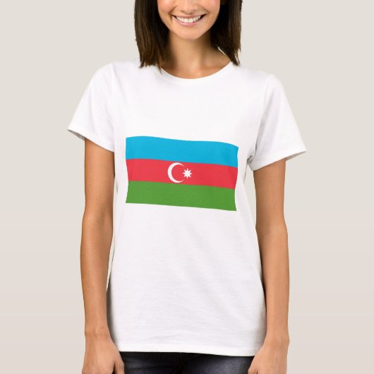 Vrouwen T-Shirt met vlag van Azerbeidzjan (Voorkant)