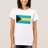 Vrouwen T Shirt met Vlag van Bahama's (Voorkant)