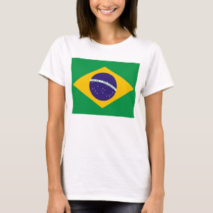 Vrouwen T-Shirt met vlag van Brazilië