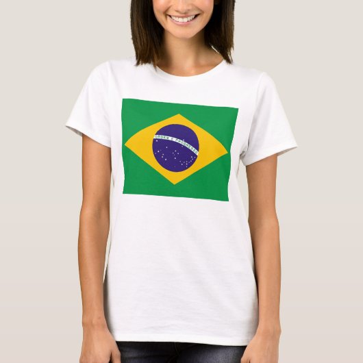 Vrouwen T-Shirt met vlag van Brazilië (Voorkant)