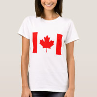 Vrouwen T Shirt met Vlag van Canada