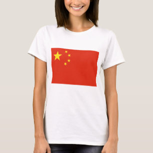 Vrouwen T Shirt met Vlag van China