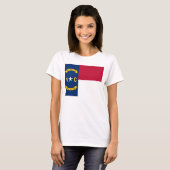 Vrouwen T-Shirt met vlag van de staat North Caroli (Voorkant volledig)
